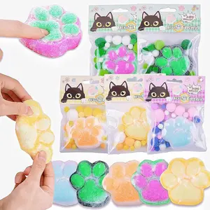 5 Pcs Taba Paw Squishy for Kids Adults, Big Cat Paw Squishy Toys for Stress Relief, Super Soft Squeeze Fidget Toys