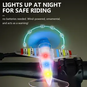 Wind Powered LED Propeller Light for Car & Bike, Rotating Airplane Spinner Decoration with Adhesive Mount, Cool RGB LED Gadget Gift for Kids, Teens & Drivers