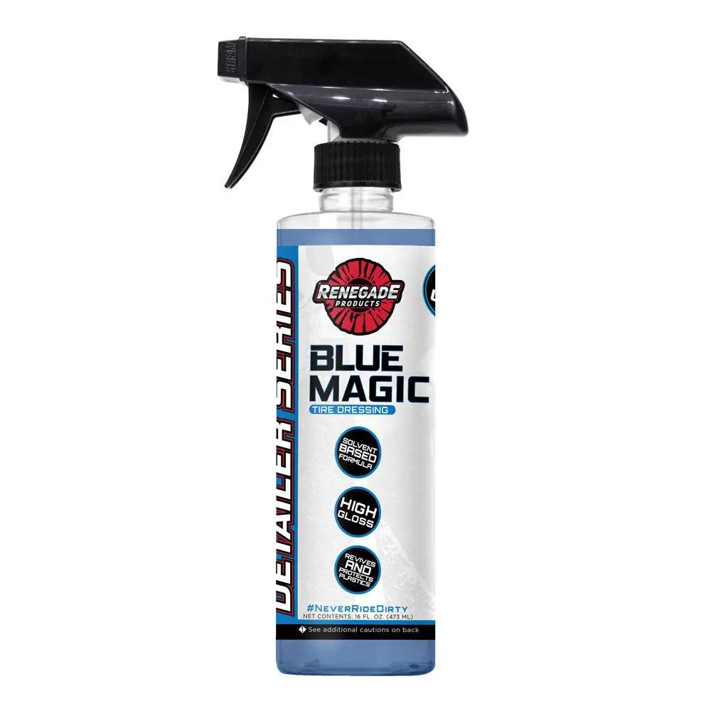 Renegade Products Blue Magic Tire Dressing 16oz – High-Gloss Solvent-Based Shine for Tires & Trim Protection Renegade Products Blue Magic Tire Dressing 16oz – High-Gloss Solvent-Based Shine for Tires & Trim Protection