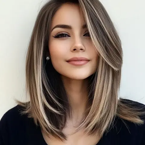 12 Inch Short Straight Wigs for Women, Gorgeous Fluffy Wigs without Bangs, Synthetic Lace Front Wigs for Party, Daily Use, Middle Part Wig, Synthetic Hair Wig