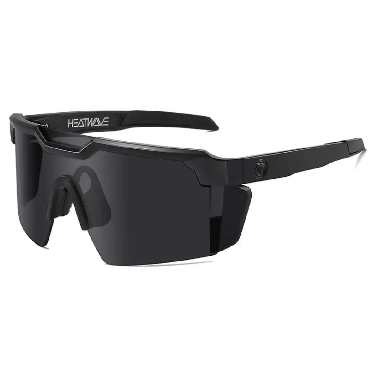 HEATWAVE Shield-X ANSI Z87+ Certified Sports Sunglasses, Classic Black Impact Resistant UV400 Cycling Running Glasses