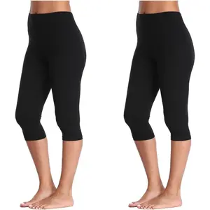 Women's Lightweight Soft Capri Leggings Crop Leggings 3/4 Stretch Yoga Pants
