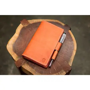 LEUCHTTURM1917 A6 Pocket Leather Notebook Cover Set - Pink Minerva (Limited Edition)