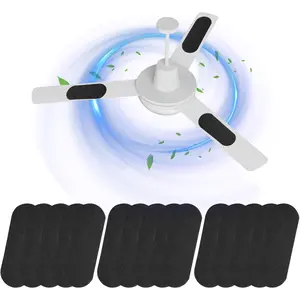 15 Pack Ceiling Fan Filters for Blades, Air Fan Filters for Ceiling Fan Blades with Activated Charcoal for Common Household Contaminants, Unscented Coconut Carbon Universal Ceiling Fan Air Purifiers