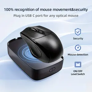Mouse Jiggler Undetectable with On/Off Switch Auto Random Movement USB-C No Driver