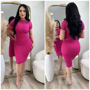 Miah Lace Dress (Fuchsia)