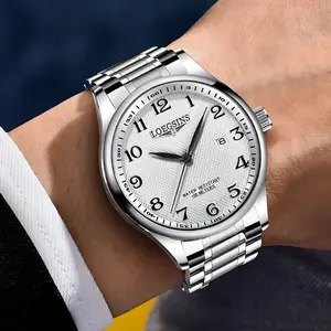 Original LOEGSINS Watch Master Collection 40mm Diameter Men's Automatic Mechanical Wristwatch, Business Fashion Versatile Style.