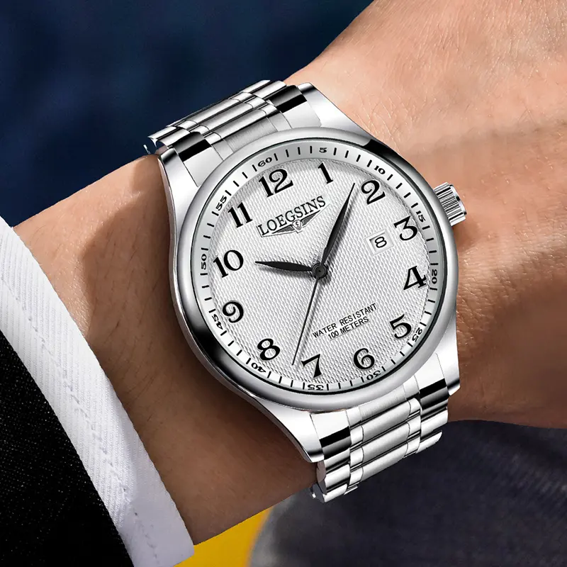 Original LOEGSINS Watch Master Collection 40mm Diameter Men's Automatic Mechanical Wristwatch, Business Fashion Versatile Style.