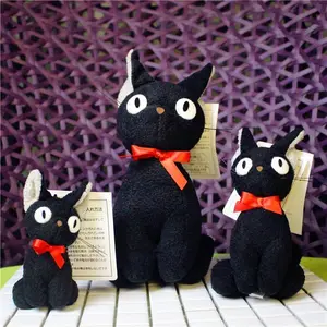 Kiki Anime Black Cat Gigi Plush Toy Hanging Ornament Witch Delivery Kitty Soft Stuffed Animal Doll  Home Decor And Children Play