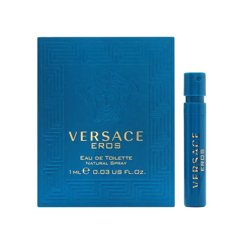 VIAL VERSACE EROS 1 ml / 0.03 oz EDT Men Eau De Toilette Natural Spray