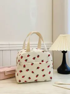 Women's Waterproof Thermal Insulated Lunch Bag with Bento Pouch for Travel, Camping, and Picnic