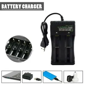 High Capacity 3.7V 2-Slot Rechargeable Li-ion Battery Fast USB Charger US STOCK