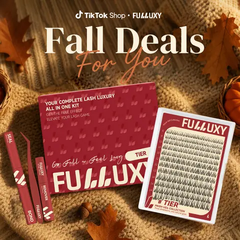 TIER | Fulluxy Prism Veil Collection | 3D Natural Cluster DD Curl, Breeze Spider Lashes Kim&Kylie Lashes Smudge-Proof Waterproof, Super Soft Thin Band, Beginner-Friendly Fluffy DIY Design for Natural Daily Glowup & Voluminous Look Makeup Cosmetic