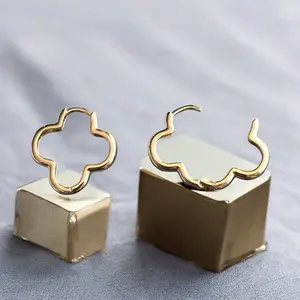 Clover Style 18k Gold PlatedElectroplated Dangle Earrings