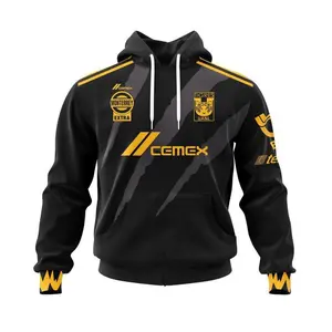 Liga MX Tigres UANL _ Third Kits 3D Hoodie - Hoodie Zip for Fans 2025-2026