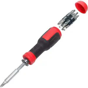 Multi Screwdriver 13-in-1 Screw Driver Adjustable Screwdriver Set Multitool All in One with Torx Security, Flat Head, Phillips, Hex, Square and 1/4 Nut DriverQuesear
