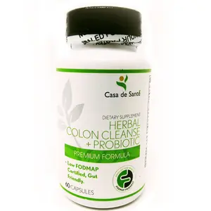 Low FODMAP Colon Cleanse & Probiotic - Low FODMAP Certified, Gut Friendly, Herbal, Vegan, non-GMO, Gluten/Dairy/Soy Free