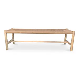 Hawthorn Small Bench - Natural, Artisanal Touch, Tactile Feel, Endlessly Practical for Bed & Entrance Hall Indoor Furniture Stool