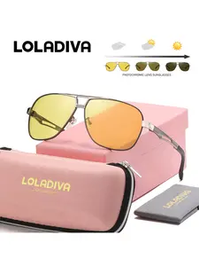 LolaDiva 1 Piece Unisex Urban Style Full Frame Sunglasses Exceptional Quality Frog Frame Sunglasses UV400