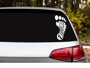 Jesus Car Decal, Christian Car Bumper Sticker Oracal Vinyl Decal, Walk By Faith