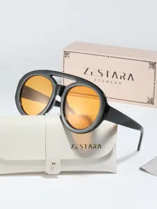 Retro Round Frame Dual Beam Steam Punk Style Stylish Glasses for Men, Unique Decorative Lens Fashion Eyewear for All Seasons, Trendy Vintage Gender-neutral Accessory