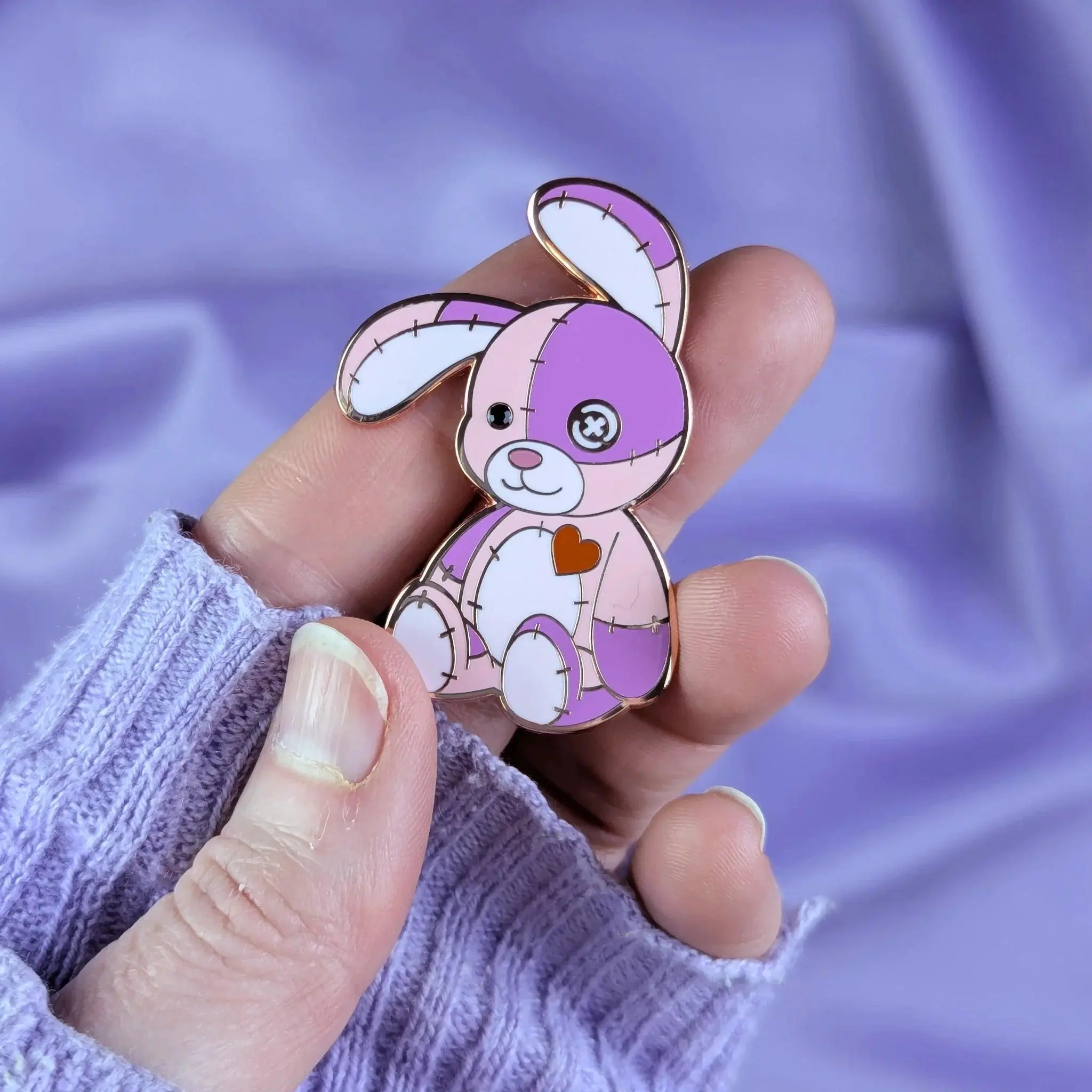 Stitched Bunny Pin