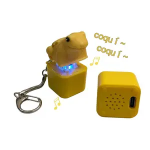 Tier's Haven Coquí Frog Keychain with Realistic Sound and Light Button Activated Stress Relief Toy Puerto Rico Souvenir Collectible Christmas Gift