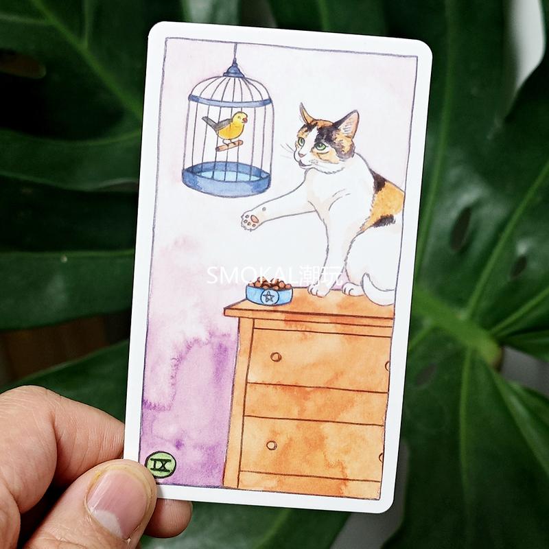 Cat Tarot Russian Language 10.3*6cm 78 Pcs Cat-themed Tarot Cards Combine Authenticity with A Feline Sense of Humor