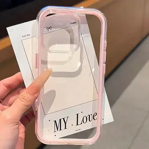 A stylish high-quality contrasted transparent anti-drop iPhone 15 smartphone case, made of soft rubber with transparent material, compatible with iPhone 17/17 Pro/17 Pro Max/16/16 Pro/16 Pro Max/13/13 Pro/13 Pro Max/12/12 Pro/12 Pro Max/11/11 Pro/11 Pro