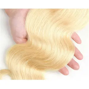 Grade 12A 100% Unprocessed Brazilian Remy Virgin Hair Weave Extensions for Women 16inch-30inch  Blonde Body Wave Bundles Double Weft 613 Human