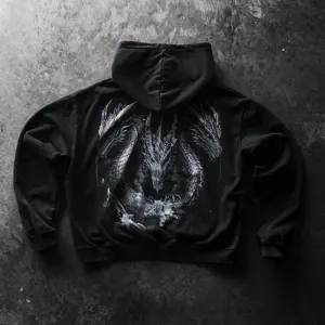 DRAGONFALL HOODIE - MENSWEAR OVERSIZED VINTAGE ATHLETIC PULLOVER