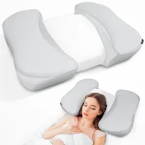 HOMCA Memory Foam Cervical Neck Pillow, Cooling Ergonomic Back Sleeper Pillow for Neck and Shoulder Support, memorial day sale, Summer Vibes, Summer Essentials Pressure Support, Cooling Bed Pillow for Restful Sleep