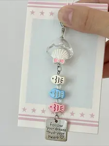 Small Fish Wind Chime Phone Strap, Bag Charm, Keychain Pendant, Mobile Phone Lanyard, Stylish Accessory for Daily Use