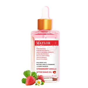 MAYLOR Strawberry Vanilla After Shave Oil, Soothing and Moisturizing, Prevents Ingrown Hair and Razor Burn, Natural Extracts, Fast Absorption, Irritation-Free Skin for Daily Use