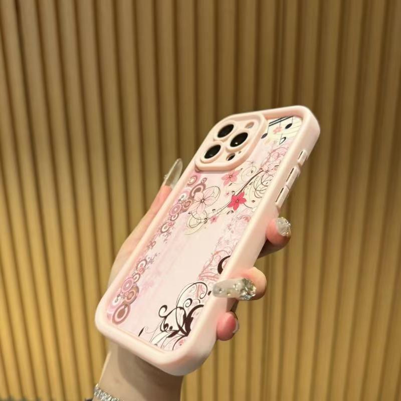Vintage Music Notes Phone CaselAestheticMusical Score & Floral Art Cover|TrendyShockproof Protective Cover For iPhone 17 ProMax 16 15 14 13 mini 12 mini 11 for Samsung S21S22 S23 S24 S25 S26 Phone CaselGift for Music Lovers AI7