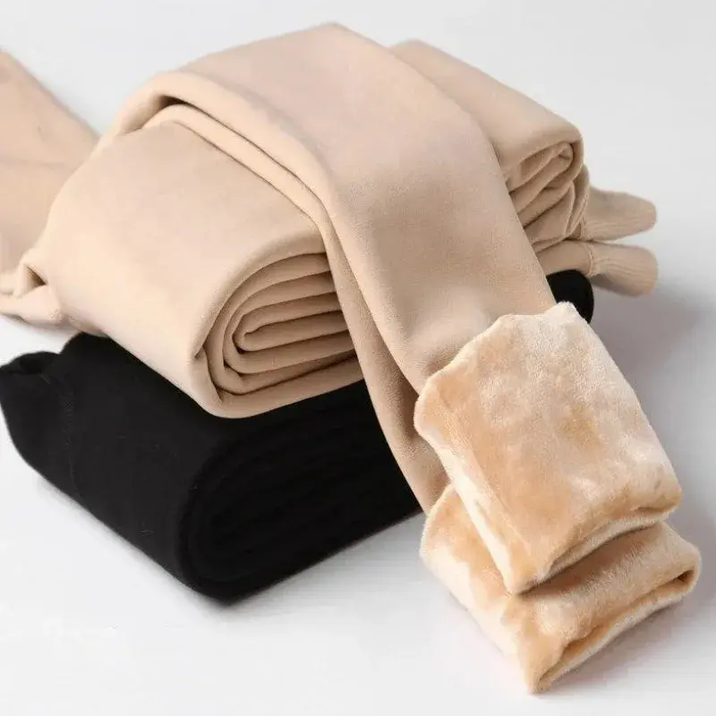 Velvet Fleece-Lined Thermal Leggings – Thick, Warm, and Stretchy Winter Pants