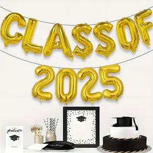 Graduation Balloon Set 2026, Number & Letter Foil Balloons, 12-Piece Party Decorations, Perfect for Graduation Dance Bar Mitzvah Parties