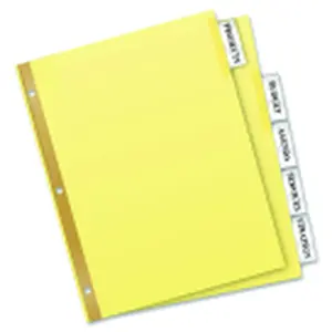 Avery Worksaver Insertable Value Pack Divider Set - 5 Tabs, Set - 24