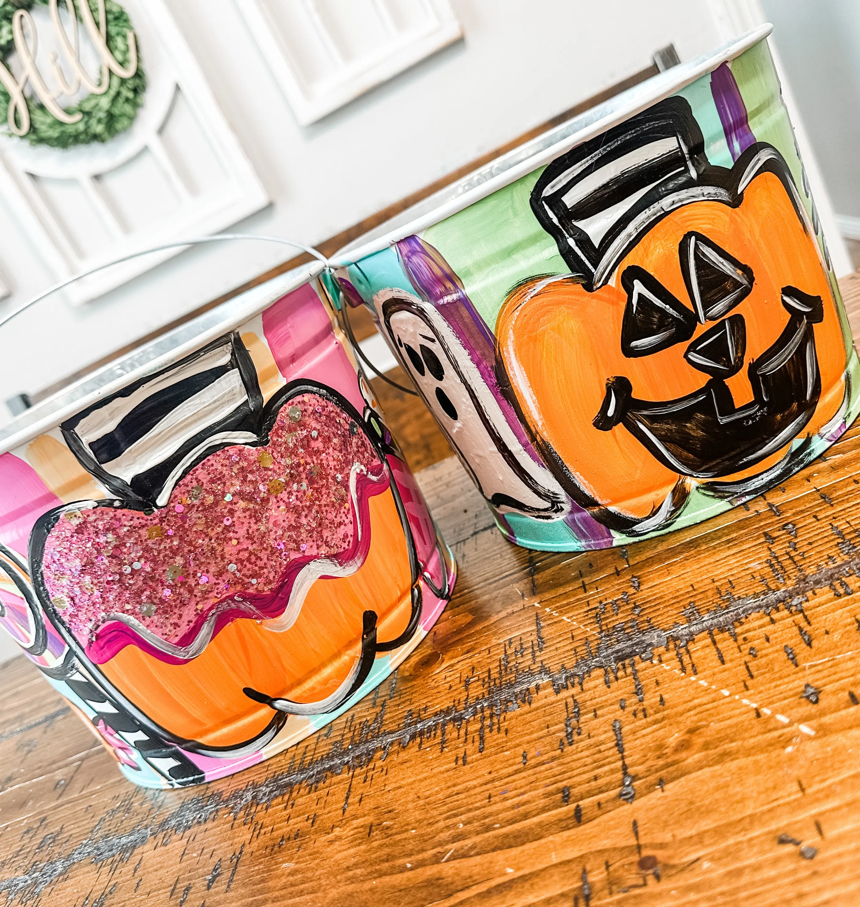 Personalized Halloween Bucket - Personalized Trick or Treat Bag - Candy bucket - Halloween Decor - Custom Trick or Treat Bag - custom fall