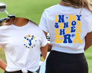 Personalized In My Senior Cheer Era Shirt, Custom Senior Cheer  T-Shirt, Cheer Mom Shirt, Custom Sparkly Cheer Shirt
