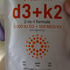 Product Review of Micro Ingredients Vitamin D3 K2 5000IU Softgels | Infused with Sunflower Seed Oil, Vitamin K2 MK7 + Vitamin D Supplement, Non-GMO, No Gluten from ** D**l **