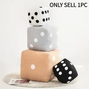 Cube Dice Pillow Unique Throw Pillows Plush Pillows Cube Pillow for Sofa Bed Graphic Decorative Cushion Soft Cushions for Modern Home Decor 4 Colors Available