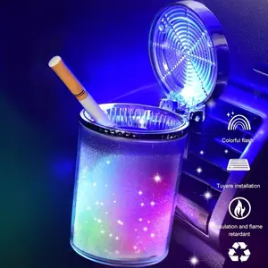 Colorful Car Ashtray with Lighting Function, Compact Design, Easy Installation, Vehicle Air Vents Cup Holder, Convenient Accessory, Car Cup Holder Insert