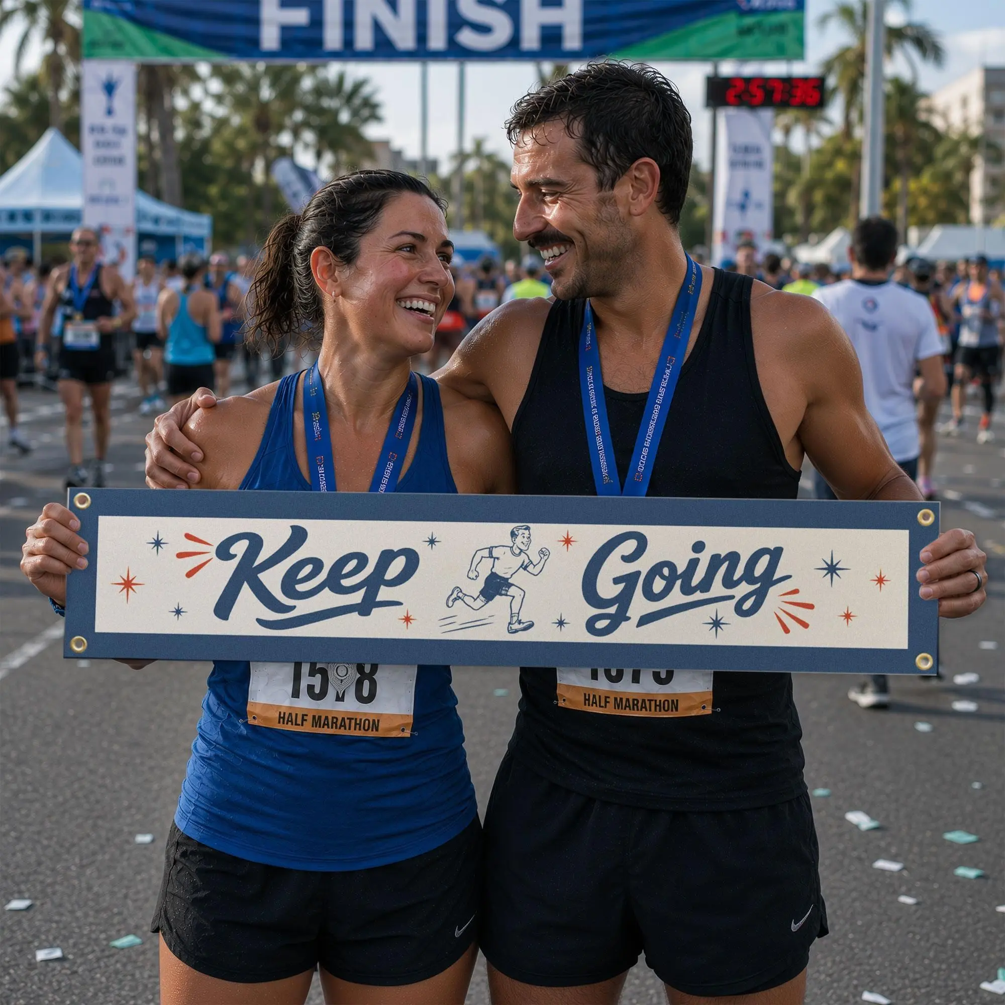 Keep Going Felt Banner