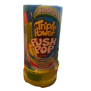 Triple Power Push Pop Blue Raspberry, Watermelon, Strawberry