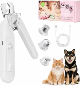 2-in-1 pet nail clipper and grinder, dog nail clipper trimmer, ultra quiet electric nail set, rechargeable, suitable for trimming toes and claws of dogs and cats of all sizes low noise pet shaver