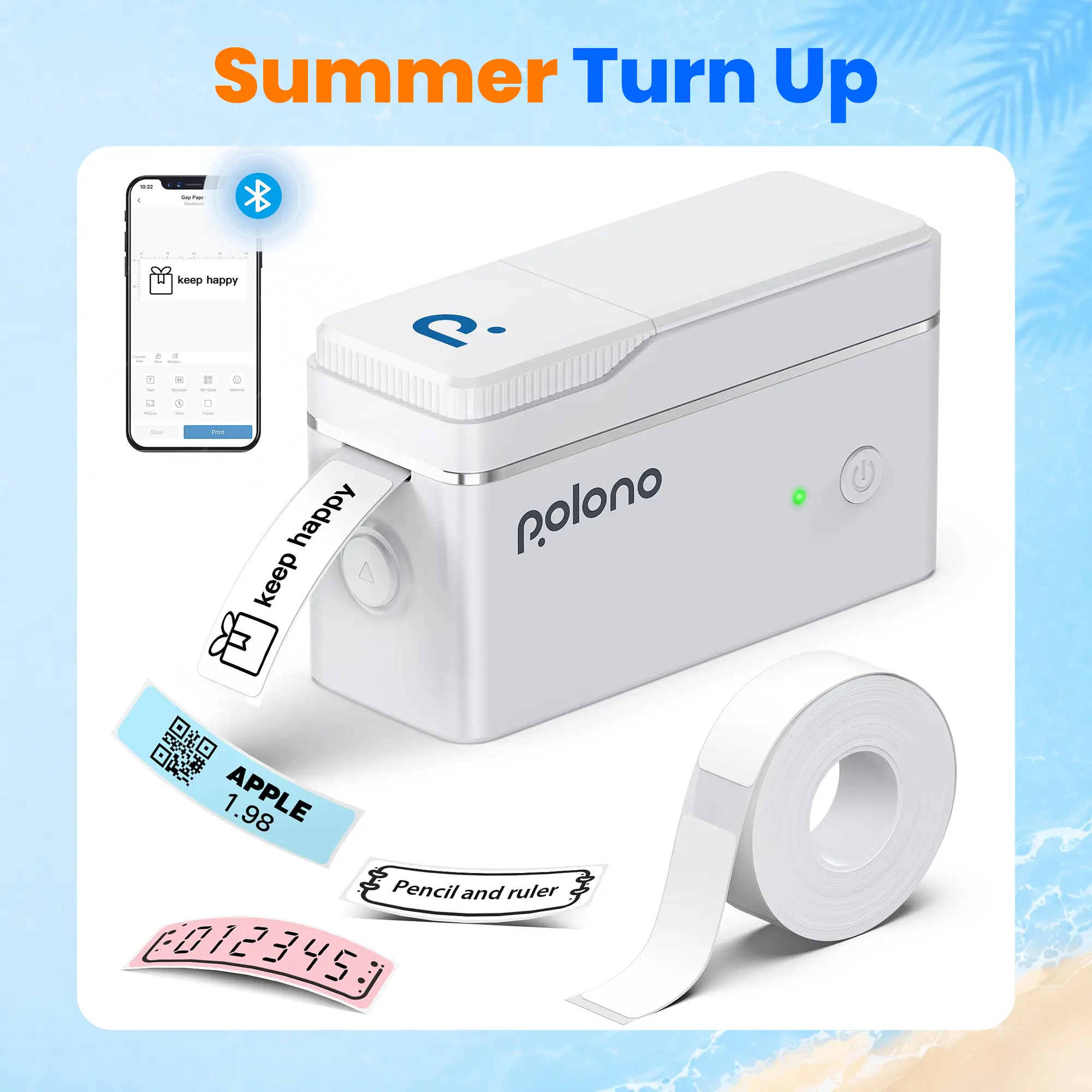 P31S Bluetooth Thermal Label Printer, Wireless Mini Sticker Printer with Tape,  Portable Thermal Printer For Study Notes, Barcode,Memos, Fillers, BackToSchool