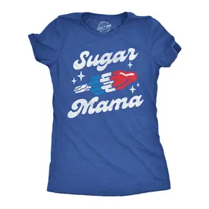 Womens Funny T Shirts Sugar Mama Popsicle Sarcastic Frozen Treat Graphic Novelty Tee for Ladies Funny Womens T Shirts Cute Vintage Fashion Casual Ladies T-Shirt Gift Mother's Day Tops for Women Funny Food Top Royal -