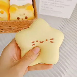 Kawaii Star Slow Rising Squishy, Ultra Soft & Squishy Stress Ball, Cute Aesthetic Star Squeeze Toy, Decompression Fidget Toy for Teens, Anxiety Relief Toy, Great for Collection & Play
