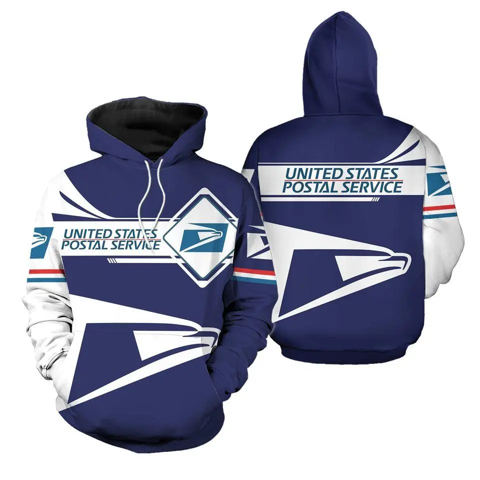 Postal Service 3D Hoodie Menswear, Unisex Long Sleeve Hoodie